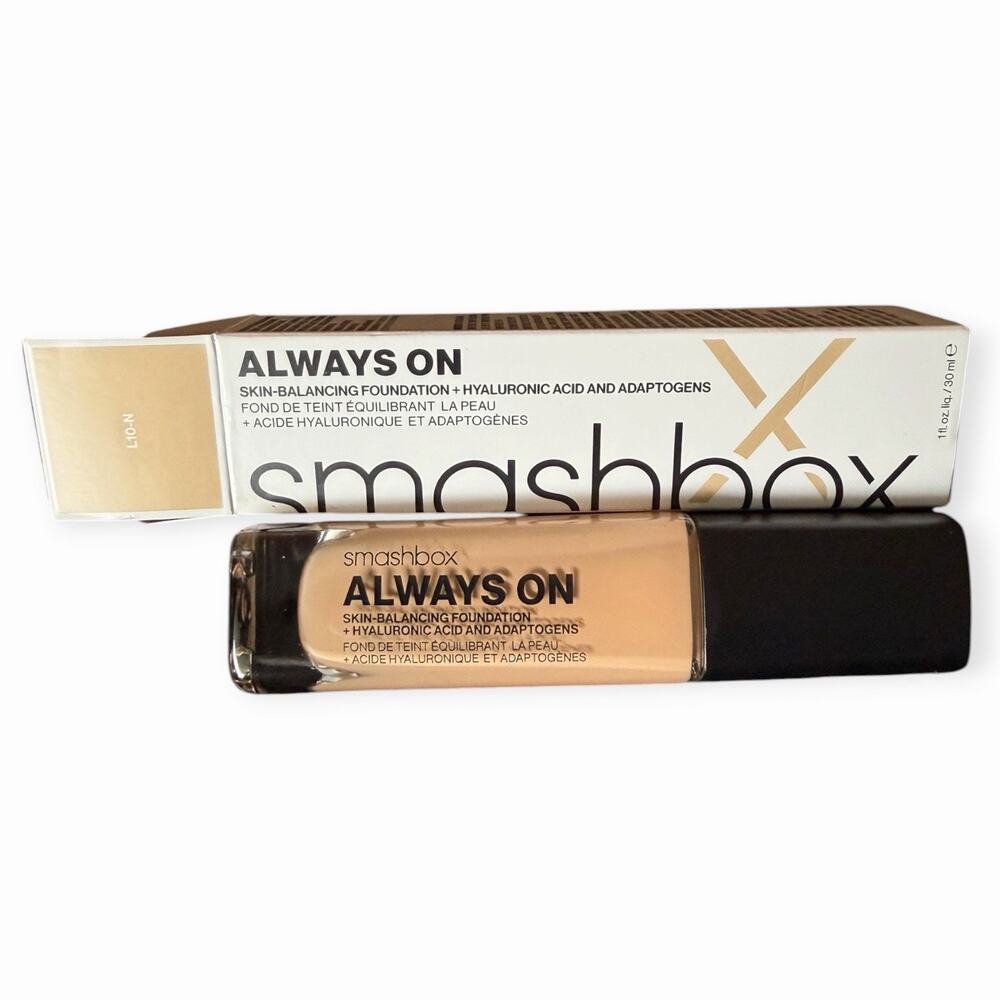 Smashbox Always On Skin-Balancing Foundation L10-N Light Neutral NIB Full Size